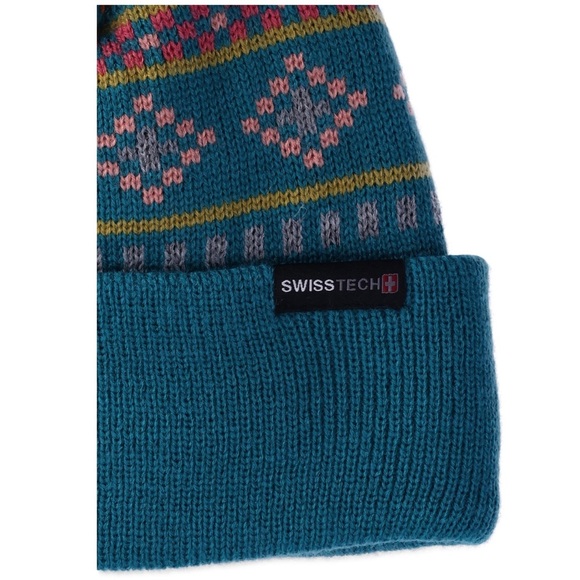 Swiss Tech Women’s Frigid Winter Beanie Green - Picture 3 of 3
